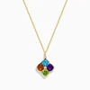 Effy Jewelry 14K Yellow Gold Multi Color Gemstone and Diamond Pendant | Necklaces & Pendants