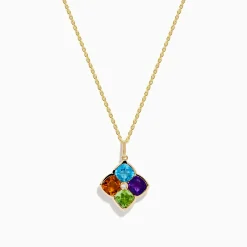 Effy Jewelry 14K Yellow Gold Multi Color Gemstone and Diamond Pendant | Necklaces & Pendants