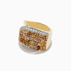 Effy Jewelry 14K Yellow Gold Multi Color Diamond Statement Ring | Rings