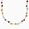 Effy Jewelry 14K Yellow Gold Multi Gemstone Station Necklace, 28.93 TCW | Necklaces & Pendants