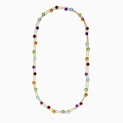Effy Jewelry 14K Yellow Gold Multi Gemstone Station Necklace, 28.93 TCW | Necklaces & Pendants