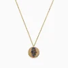 BH Multi 14K Yellow Gold Multi Sapphire and Diamond Hamsa Necklace, 0.33 TCW | Necklaces & Pendants