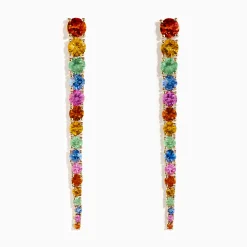 Effy Jewelry 14K Yellow Gold Multi Sapphire Linear Drop Earrings | Earrings