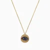 BH Multi 14K Yellow Gold Multi Sapphire and Diamond Evil Eye Necklace, 0.29 TCW | Necklaces & Pendants