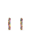 Effy Jewelry 14K Yellow Gold Multi Sapphire and Tsavorite Hoop Earrings, 1.81 TCW | Earrings