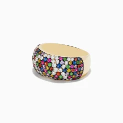 BH Multi 14K Yellow Gold Multi Sapphire and Diamond Ring | Rings