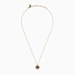 BH Multi 14K Yellow Gold Multi Sapphire and Diamond Evil Eye Necklace, 0.29 TCW | Necklaces & Pendants