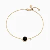 Effy Jewelry 14K Yellow Gold Onyx and Diamond Bolo Bracelet | Bracelets