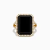 Effy Jewelry 14K Yellow Gold Onyx and Diamond Ring | Rings