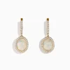 Effy Jewelry 14K Yellow Gold Opal and Diamond Drop Earrings | Earrings