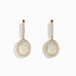 Effy Jewelry 14K Yellow Gold Opal and Diamond Drop Earrings | Earrings