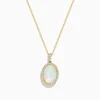 Effy Jewelry 14K Yellow Gold Opal and Diamond Pendant | Necklaces & Pendants