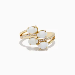 Effy Jewelry 14K Yellow Gold Opal and Diamond Bypass Ring | Rings