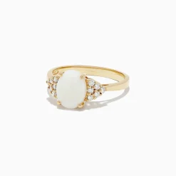 BH Multi 14K Yellow Gold Opal and Diamond Ring, 1.13 TCW | Rings