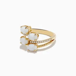 Effy Jewelry 14K Yellow Gold Opal and Diamond Bypass Ring | Rings