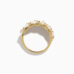 Effy Jewelry 14K Yellow Gold Opal and Diamond Petal Motif Ring | Rings