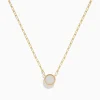 Effy Jewelry 14K Yellow Gold Opal Bezel Paperclip Chain Pendant | Necklaces & Pendants