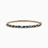 BH Multi 14K Yellow Gold Panther Spot Black, Espresso and White Diamond Bangle, 1.48 TCW | Bracelets