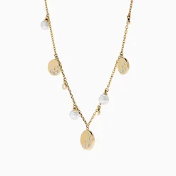 Effy Jewelry 14K Yellow Gold Pearl and Diamond Necklace | Necklaces & Pendants
