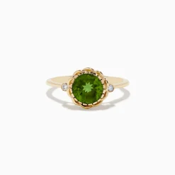 BH Multi 14K Yellow Gold Peridot and Diamond Ring | Rings