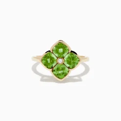 Effy Jewelry 14K Yellow Gold Peridot and Diamond Ring | Rings