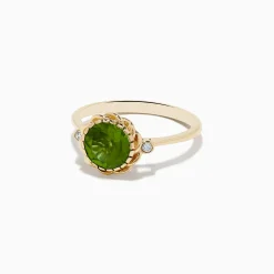 BH Multi 14K Yellow Gold Peridot and Diamond Ring | Rings