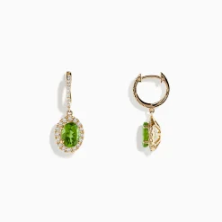 BH Multi 14K Yellow Gold Peridot and Diamond Earrings | Earrings
