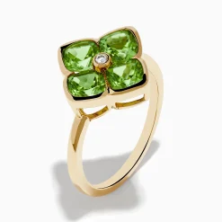 Effy Jewelry 14K Yellow Gold Peridot and Diamond Ring | Rings