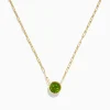 Effy Jewelry 14K Yellow Gold Peridot Bezel Pendant with Paperclip Chain | Necklaces & Pendants