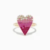 Effy Jewelry 14K Yellow Gold Pink Sapphire u0026 Diamond Heart Ring | Rings