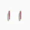 Effy Jewelry 14k Yellow Gold Pink Sapphire Huggie Earrings | Earrings