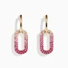 Effy Jewelry 14K Yellow Gold Pink Sapphire and Diamond Earrings | Earrings