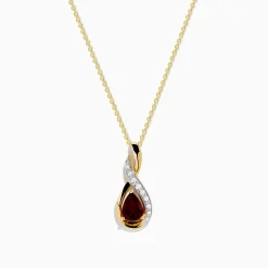Effy Jewelry 14K Yellow Gold Rhodolite and Diamond Pendant | Necklaces & Pendants
