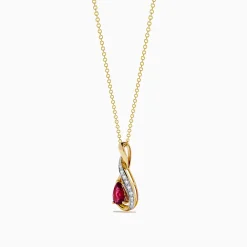 Effy Jewelry 14K Yellow Gold Rhodolite and Diamond Pendant | Necklaces & Pendants