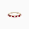 Effy Jewelry 14K Yellow Gold Ruby and Diamond Band 0.88 TCW | Rings