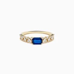 Effy Jewelry 14K Yellow Gold Sapphire and Diamond Ring | Rings