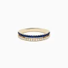 Effy Jewelry 14K Yellow Gold Sapphire and Diamond Stacked Band Ring | Rings