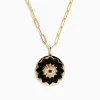 Effy Jewelry 14K Yellow Gold Sapphire, Onyx and Diamond Evil Eye Pendant | Necklaces & Pendants