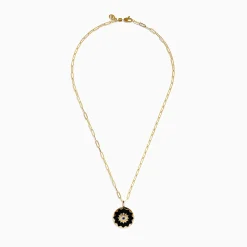 Effy Jewelry 14K Yellow Gold Sapphire, Onyx and Diamond Evil Eye Pendant | Necklaces & Pendants