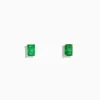 Effy Jewelry 14K Yellow Gold Solitaire Emerald Cut Emerald Stud Earrings 1.05 TCW | Earrings