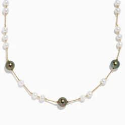 Effy Jewelry 14K Yellow Gold Tahitian and Freshwater Pearl Necklace | Necklaces & Pendants