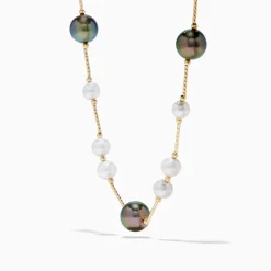 Effy Jewelry 14K Yellow Gold Tahitian and Freshwater Pearl Necklace | Necklaces & Pendants