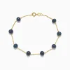 BH Multi 14K Yellow Gold Tahitian Pearl Station Bracelet | Bracelets