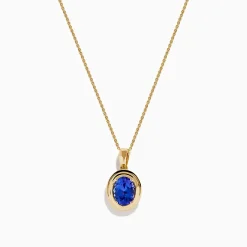 Effy Jewelry 14K Yellow Gold Tanzanite Faux-Triple Bezel Pendant | Necklaces & Pendants