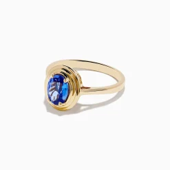 Effy Jewelry 14K Yellow Gold Tanzanite Faux-Triple Bezel Ring | Rings