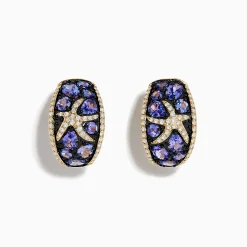Effy Jewelry 14K Yellow Gold Tanzanite u0026 Diamond Starfish Earrings | Earrings