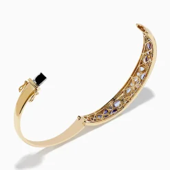 Effy Jewelry 14K Yellow Gold Tanzanite u0026 Diamond Starfish Bangle | Bracelets