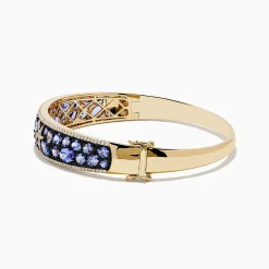 Effy Jewelry 14K Yellow Gold Tanzanite u0026 Diamond Starfish Bangle | Bracelets