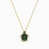 Effy Jewelry 14K Yellow Gold Tsavorite Yellow Sapphire and Diamond Turtle Pendant | Necklaces & Pendants