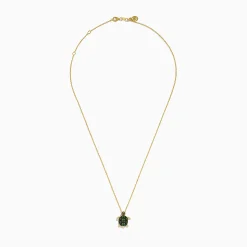Effy Jewelry 14K Yellow Gold Tsavorite Yellow Sapphire and Diamond Turtle Pendant | Necklaces & Pendants